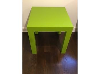 Jonathan Adler Green Lacquered Parsons End Table 24 X 24