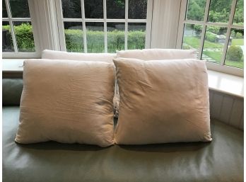 White Down Pillows, Set Of 4, 20 Inches