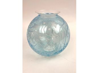 Etched Glass Convertible Vase
