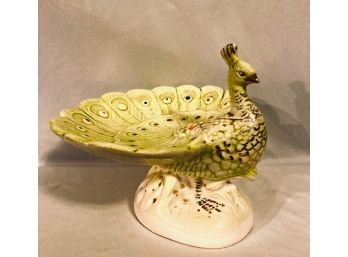 Vintage Mid-Century Holland Mold Peacock Figurine