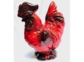 Vintage Red/Black Ceramic Rooster