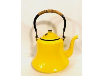 Vintage Mid-Century Modern Enamel Tea Kettle