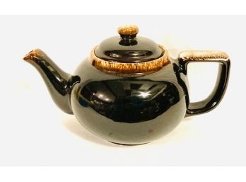 Vintage Brown Dot Glazed Teapot By Pfaltzgropf