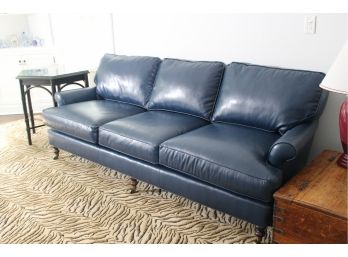 Lee Industries Leather Sofa On Casters