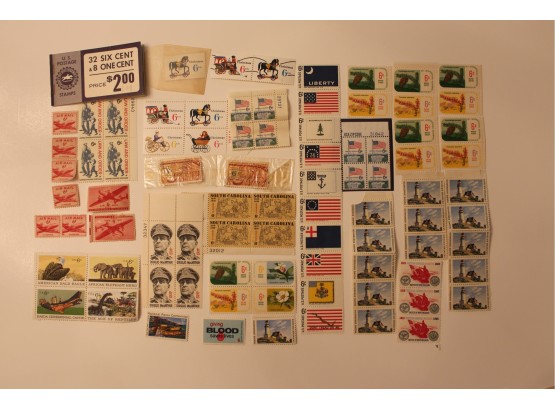 99 Assorted Unused 6 Cent Stamps