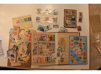 Book With Pages Of Foreign Stamps, Vatican Etc