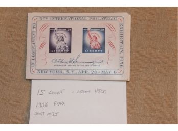 15 Mint 1956 FITEX Stamps - Scott 1075
