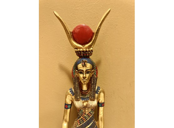 Egyptian Statue With Gold, Blue, Red And Green, Artisans Guild Intl 'AGI' Hawthorne, CA