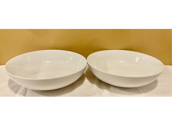 Pier One White 9' Serving Bowls S/2