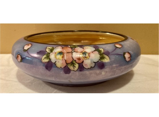 Hand Painted Japanese Irridescent Luster Glaze Bowl Very Nice