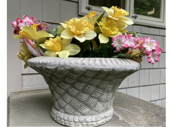 Great Concrete Woven Flower Basket/planter For You