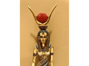 Egyptian Statue With Gold, Blue, Red And Green, Artisans Guild Intl 'AGI' Hawthorne, CA