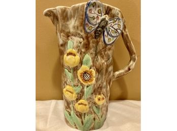 E Radford England Butterfly Ware Pitcher