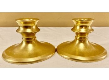 S/2 Gold Candlestick Holders Pickard China 792