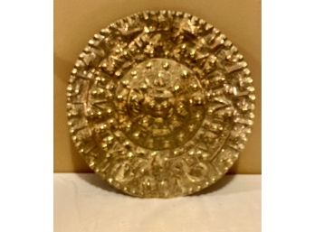 Unique Round Hammered Brass Plate