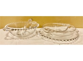 Glassware With Bubble Design On Edges - 4 Pieces
