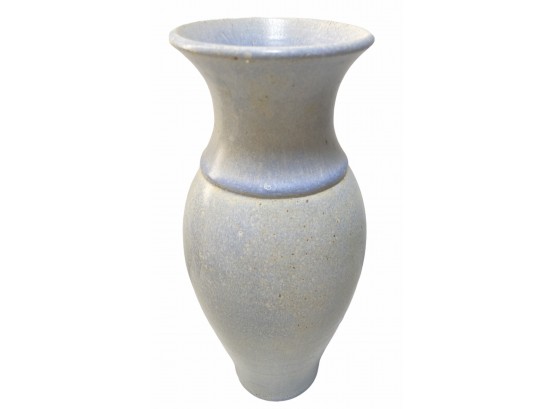 Vintage Signed Studio Pottery Pale Blue Vase