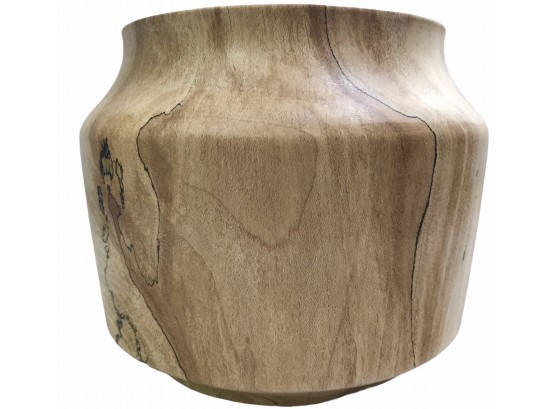 Blonde Spalted Maple Hollow Form Vase 2019 (g)