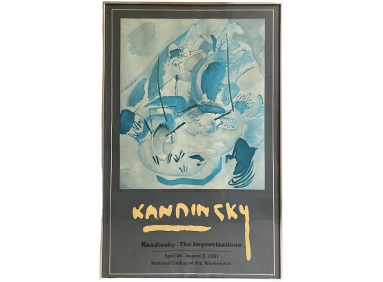 1981 Kandinsky 'The Improvisation' Gallery Poster From National Art Gallery Washington DC