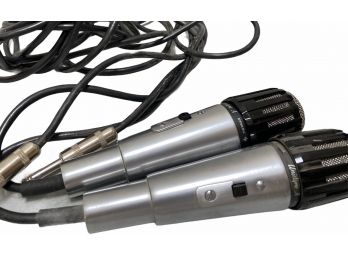 Pair Of  Vintage SHURE 'Unidyne A' Dynamic Microphones