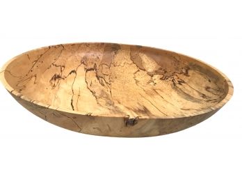 Giant 18' Wormy Spalted Maple Bowl, Signed (z)