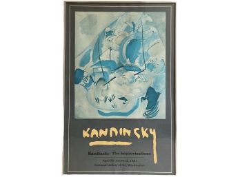 1981 Kandinsky 'The Improvisation' Gallery Poster From National Art Gallery Washington DC
