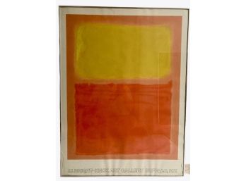 1975 Mark Rothko Gallery Poster 'Orange / Yellow'