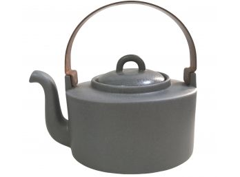 Swedish Ceramic Teapot With Copper Handle -  Design House -Stockholm
