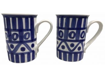 Pair Of Dansk Porcelain Mugs
