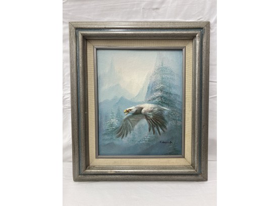 Oil On Canvas Eagle Painting
