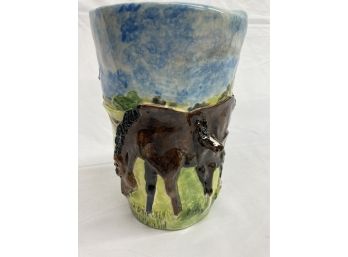 'Glorious Beginnings' Handmade Horse Vase