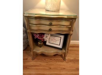Vintage End Table With Distressed Look (1 Of 2 Listed Separately In This Auction)