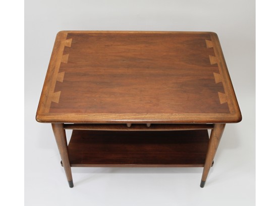 Vintage Lane Side Table With Lower Shelf