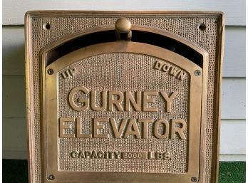 Antique Gurney Elevator Control Panel Possibly Bronze Or Brass