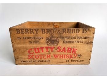 Vintage Cutty Sark Scotch Whisky Wooden Crate