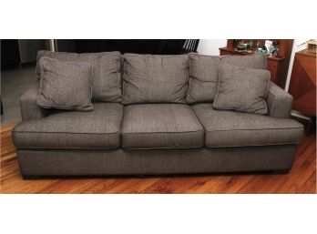 Arhaus Dune Three Seat Sofa In Dark Grey Upholstery