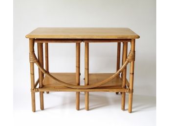 MCM Vintage Haywood Wakefield Nest Of Tables - 3 Tables