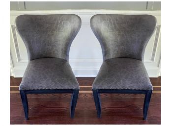 Restoration Hardware Leather Accent Chairs