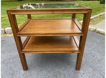 Accent Table With Glass Top
