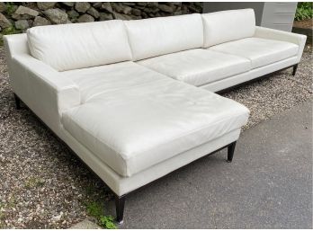 Restoration Hardware Track Arm Italia Leather 2 Pc-Sectional -Currently Retails For More Than $20,000
