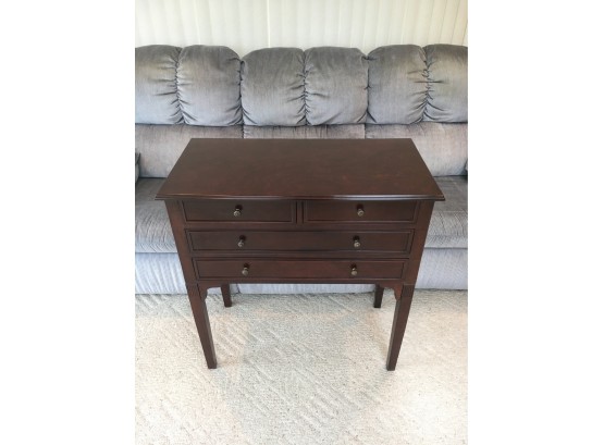 Modern Dark Wood Cabinet With Drawers In Excellent Condition