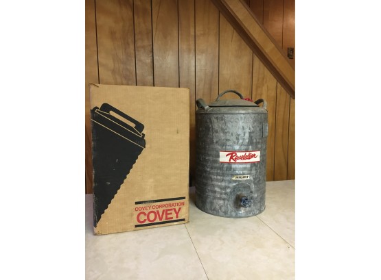 Vintage Covey Revelation Galvanized Steel Beverage Cooler