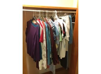Large Assortment Of Womens Clothes, Mostly Tops