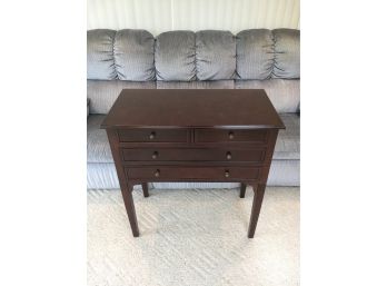 Modern Dark Wood Cabinet With Drawers In Excellent Condition