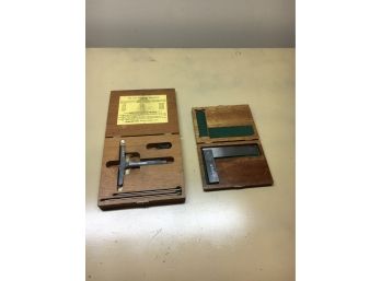 Lufkin Rule Depth Micrometer And Square Ruler No. 514 And 166