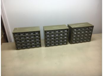 Lot Of 3 Raaco Hardware Cabinets, Metal