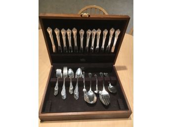 70 Piece Set Of Silverplate Flatware, Complete Service For 12