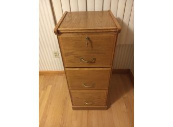 Wood 3 Drawer File Cabinet