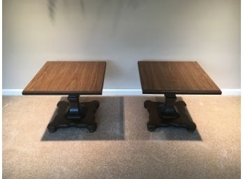 Pair Of Wood Tables By Mersman