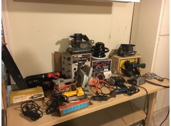 Huge Table Lot Of Power Tools